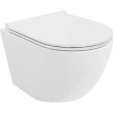 Mexen Lena WC csésze Rimless Tornado lassan záródó Slim üléssel, duroplast, fényes fehér - 30220500T