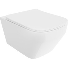 Mexen Riva Rimless Tornado WC csésze lassan záródó slim ülőkével, duroplast, fényes fehér - 30630200T