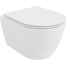 Mexen Carmen rimless Tornado WC csésze lassan záródó slim duroplaszt ülőkével, fehér fényes - 30880400T