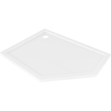 Mexen Flow Fünfeck-Duschwanne Slim Links 100 x 80 cm, weiß glänzend - 46P108010L