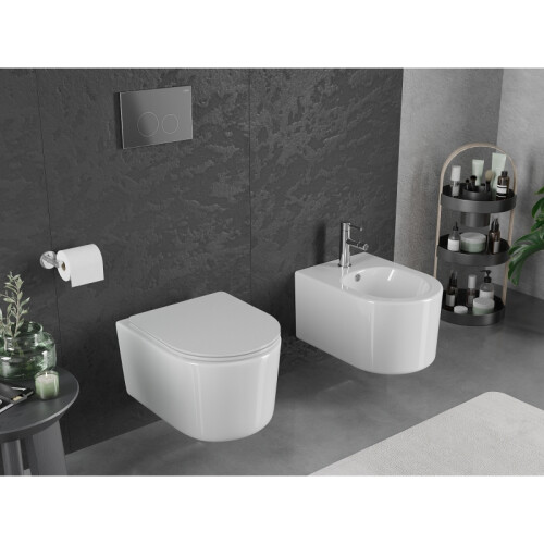 Mexen Sofia miska wc Rimless Tornado, biała połysk - 3354XX00T 1