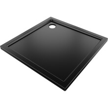 Mexen Flow quadratische Duschwanne slim 120 x 120 cm, schwarz matt - 46S701212