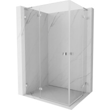 Sprchový kout Mexen Lunar L Duo 85 x 70 cm, průhledný, chrom - 834L-085L-070P-01-00