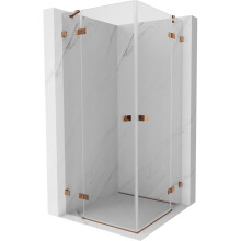 Mexen Lunar Duo sprchovací kút s otočnými dverami 95 x 95 cm, transparentný, ružové zlato - 834-095L-095P-60-00