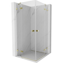 Mexen Lunar Duo kabina prysznicowa uchylna 115 x 115 cm, transparent, złota - 834-115L-115P-50-00