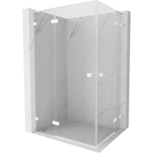 Mexen Lunar L Duo sprchová kabina 80 x 70 cm, transparentní, bílá - 834L-080L-070P-20-00