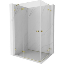 Mexen Lunar Duo Dreh-Duschkabine 120 x 80 cm, transparent, gold - 834-120L-080P-50-00