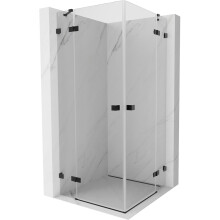 Mexen Lunar Duo kabina prysznicowa uchylna 95 x 95 cm, transparent, czarna - 834-095L-095P-70-00
