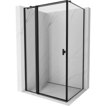 Mexen Mist T otočná sprchová kabína ľavá 70 x 80 cm, čierny rám, čierna - 8A4T-070-080-70-70-L