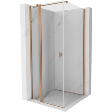 Mexen Mist T sprchový kút s otočnými dverami 95 x 95 cm, transparentný, kartáčovaná meď - 8A4T-095-095-65-00