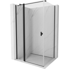 Mexen Mist T Duschkabine schwenkbar 105 x 85 cm, transparent, schwarz - 8A4T-105-085-70-00