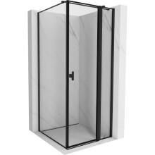 Mexen Mist T sprchovací kút s pravými otváracími dverami 90 x 90 cm, čierny rám, čierny - 8A4T-090-090-70-70-P