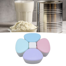 Baby-Formelspender Tragbar mit 4 180ml Fächern, Milchpulverspender, tropfensicher, mit starkem Verschluss, Milchpulver- und Snack-Container