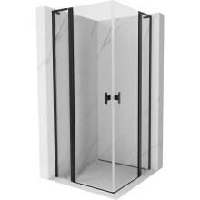 Mexen Mist L Duo kabina prysznicowa uchylna 105 x 105 cm, transparent, czarna - 8A4L-105-105-70-00
