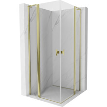 Mexen Mist L Duo Duschkabine schwenkbar 105 x 105 cm, transparent, gold - 8A4L-105-105-50-00