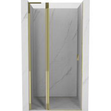 Mexen Mist L Duschdrehtür 110 cm, transparent, gold - 8A4L-110-000-50-00