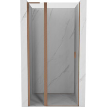 Mexen Mist L sprchové dvere otočné 115 cm, transparentné, brúsená meď - 8A4L-115-000-65-00
