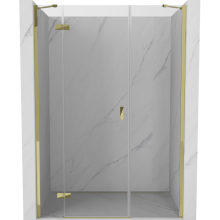 Mexen Mist-H Duschschwingtür links 150 cm, transparent, gold - 8A5-150-001-50-00-L