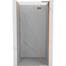 Mexen Mist-H L drzwi prysznicowe uchylne prawe 105 cm, transparent, miedź szczotkowana - 8A5L-105-000-65-00-P