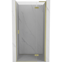 Mexen Mist-H L Duschdrehtür rechts 110 cm, transparent, gebürstetes Gold - 8A5L-110-000-55-00-P