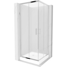 Mexen Rio štvorcová sprchová kabína 70 x 70 cm, inovať, chrómová + závesný bidet Rio, biela- 860-070-070-01-30-4510
