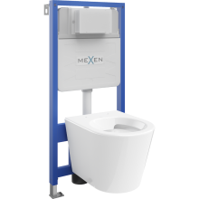 Mexen WC podomítkový set Felix Slim stojan s WC mísou Rico, Bílá - 6103372XX00