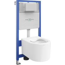 Mexen WC podomítkový set Felix Slim stojan s WC mísou Sofia, Bílá - 6103354XX00