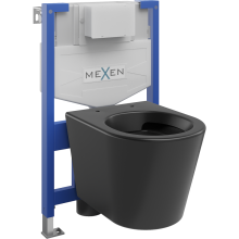 Mexen WC-Unterputzmontageset Felix XS-F Rahmen mit WC Rico, Schwarz matt - 6803372XX85
