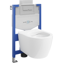 Mexen WC podomítkový set Felix XS-U stojan s WC mísou Carmen, Bílá - 6853388XX00