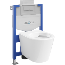 Mexen WC podomítkový set Felix XS-U stojan s WC mísou Rico, Bílá - 6853372XX00