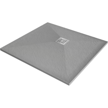 Mexen Stone+ brodzik kompozytowy kwadratowy 100 x 100 cm, szary-beton - 44611010