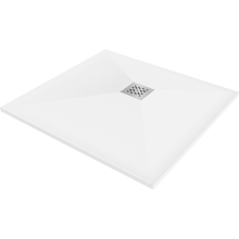 Mexen Stone+ kompozitní čtvercová sprchová vana 80 x 80 cm, Bílá - 44108080