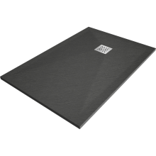 Mexen Stone+ szögletes kompozit zuhanytálca 130 x 70 cm, Antracitszürke - 44717013