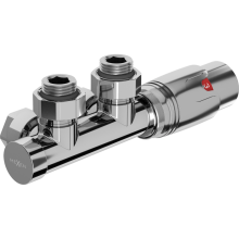 Mexen G00 set termostatic unghiular, Duplex, DN50, crom - W907-900-01