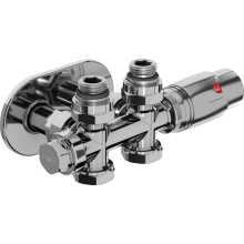 Mexen G00 set termostatic unghiular/drept cu mască R, Duplex, DN50, crom - W908-900-905-01