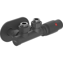 Mexen G00 set termostatic unghiular cu masca R, Duplex, DN50, antracit - W907-900-905-66