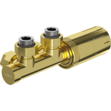 Mexen G05 set termostatic unghiular, Duplex, DN50, auriu - W907-958-50