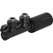 Mexen G05 set termostatic colțar, Duplex, DN50, negru - W907-958-70