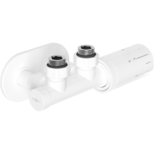 Mexen G05 set termostatic colțar cu acoperire R, Duplex, DN50, alb - W907-958-905-20