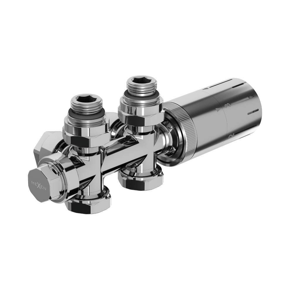 Mexen G05 Termostatická Sada Rohová/Rovná, Duplex, DN50, Chrom - W908-958-01-image