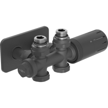 Mexen G05 set de termostat unghiular/linear cu rozetă S, Duplex, DN50, antracit - W908-958-910-66