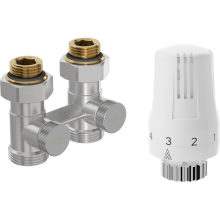 Mexen G01 sada termostatická dvojrúrková DN50, rovná 1/2"x3/4", nikel - W912-012-918-01