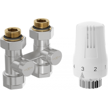 Mexen G01 set termostatic cu două conducte DN50, drept 1/2"x16 mm, nichel - W912-016-918-01