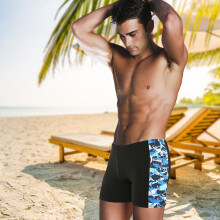 Schnelltrocknende Herren-Schwimmshorts Sport-Unterwäsche mit Kordelzug Boxerbriefs Sommer Atmungsaktive Elastische Unterhosen Unterwäsche B