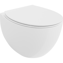 Mexen Egg fali WC csésze Rimless lassan záródó Slim ülőkével, duroplast, fényes fehér - 30245000