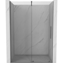 Mexen Velar posuvné sprchové dvere 140 cm, transparentné, gun metal - 871-140-000-01-95