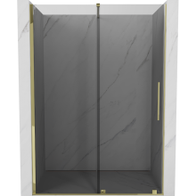 Mexen Velar Schiebetür Duschkabine 140 cm, Graphit, Gold - 871-140-000-41-50