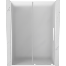 Mexen Velar Schiebetüren, 150 cm, satiniert, weiß - 871-150-000-31-20
