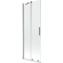 Mexen Velar Duschtrennwand 2-teilig verschiebbar 75 x 150 cm, transparent, gebürsteter Nickel - 896-075-000-01-97