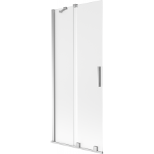 Mexen Velar vanová zástěna 2-křídlová posuvná 85 x 150 cm, matná, chrom - 896-085-000-31-01